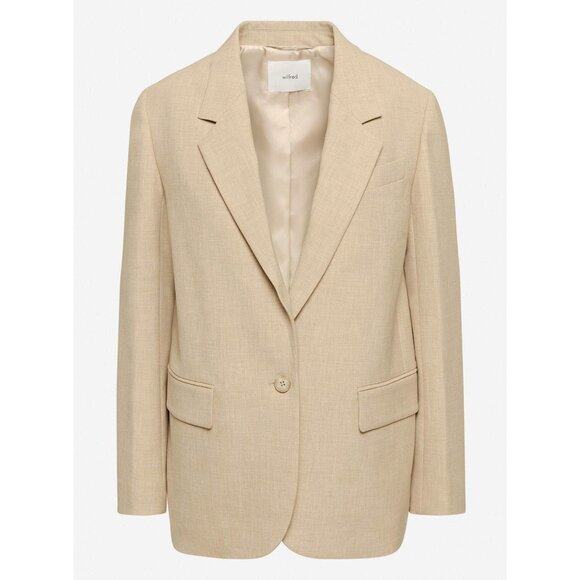 Last Chance! New Aritzia Wilfred Generation Blazer Heather Oat Medium $228 - Picture 1 of 12